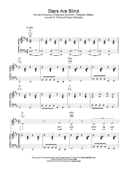 page one of Stars Are Blind (Piano, Vocal & Guitar Chords)