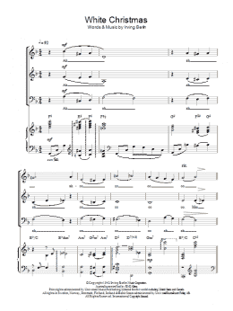 page one of White Christmas (arr. Christopher Hussey) (Piano, Vocal & Guitar Chords)