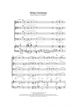 page one of White Christmas (TTBB Choir)