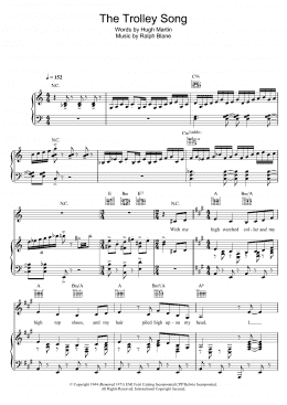 page one of The Trolley Song (from 'Meet Me In St. Louis') (Piano, Vocal & Guitar Chords)