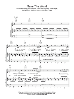 page one of Save The World (Piano, Vocal & Guitar Chords)