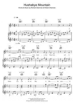 page one of Hushabye Mountain (Piano, Vocal & Guitar Chords)