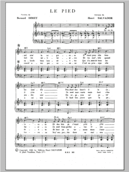 page one of Pied (Piano & Vocal)