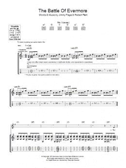 page one of The Battle Of Evermore (Guitar Tab)