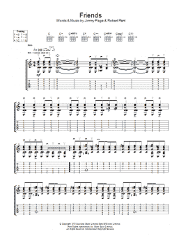 page one of Friends (Guitar Tab)