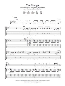 page one of The Crunge (Guitar Tab)