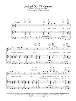 page one of Locked Out Of Heaven (Piano, Vocal & Guitar Chords)
