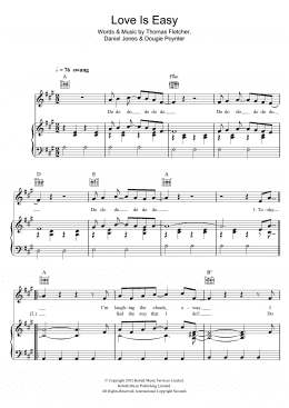 page one of Love Is Easy (Piano, Vocal & Guitar Chords)