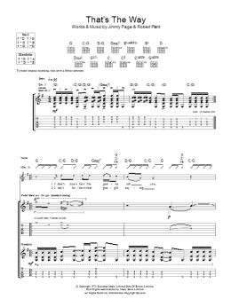 page one of That's The Way (Guitar Tab)