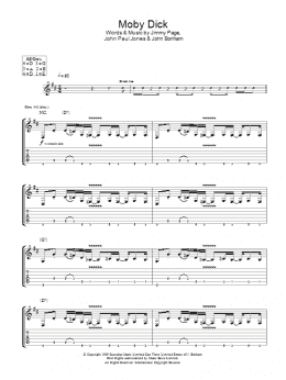 page one of Moby Dick (Guitar Tab)