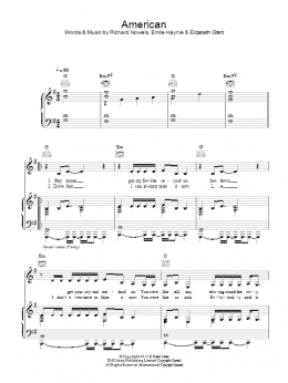 page one of American (Piano, Vocal & Guitar Chords)