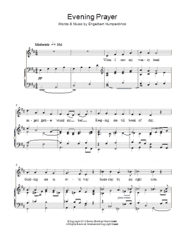 page one of Evening Prayer (Piano & Vocal)