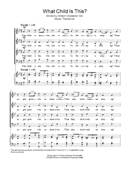 page one of What Child Is This? (Choir)