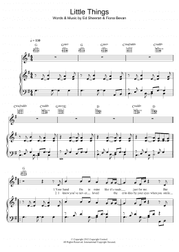 page one of Little Things (Piano, Vocal & Guitar Chords (Right-Hand Melody))