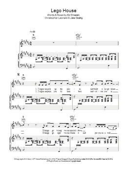 page one of Lego House (Piano, Vocal & Guitar Chords)