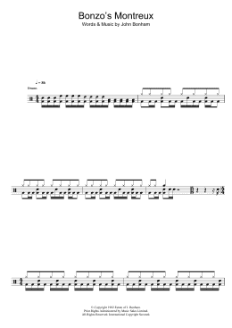 page one of Bonzo's Montreux (Drums)