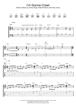 page one of I'm Gonna Crawl (Guitar Tab)