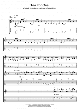 page one of Tea For One (Guitar Tab)
