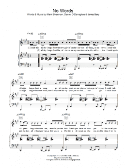 page one of No Words (Piano, Vocal & Guitar Chords)