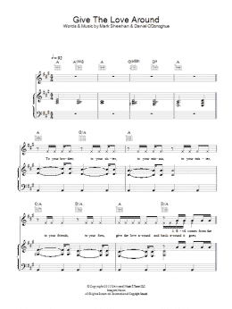 page one of Give The Love Around (Piano, Vocal & Guitar Chords)