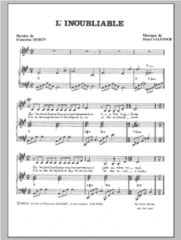 page one of Inoubliable (Piano & Vocal)