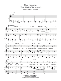 page one of The Hammer (from Matilda The Musical) (Piano & Vocal)