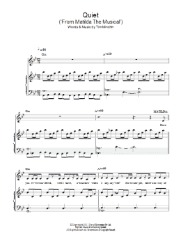 page one of Quiet (from Matilda The Musical) (Piano & Vocal)