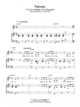 page one of Pathetic (from Matilda The Musical) (Piano & Vocal)
