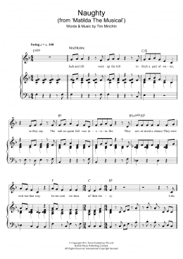 page one of Naughty (from Matilda The Musical) (Piano & Vocal)