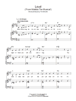 page one of Loud (from Matilda The Musical) (Piano & Vocal)
