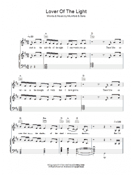 page one of Lover Of The Light (Piano, Vocal & Guitar Chords)