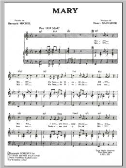 page one of Mary (Piano & Vocal)