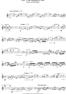 page one of On The Autumn Air (Oboe Solo)