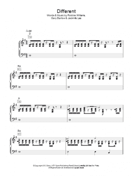 page one of Different (Piano, Vocal & Guitar Chords)