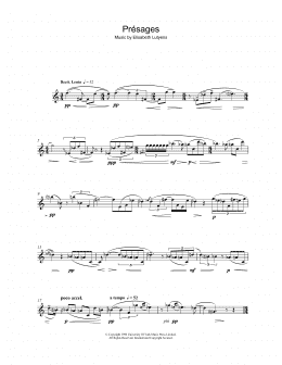 page one of Presages (Oboe Solo)