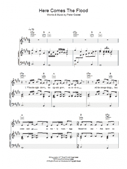 page one of Here Comes The Flood (Piano, Vocal & Guitar Chords)