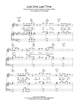 page one of Just One Last Time (Piano, Vocal & Guitar Chords)