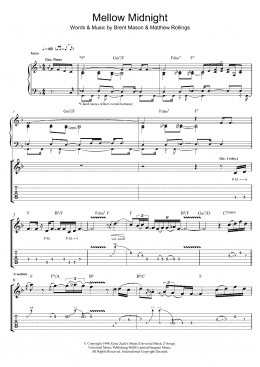 page one of Mellow Midnight (Guitar Tab)