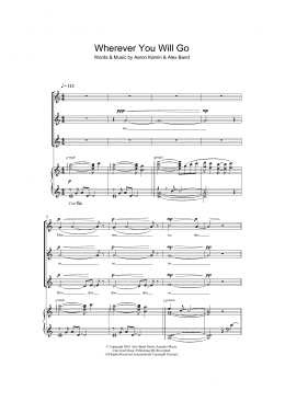 page one of Wherever You Will Go (SSA Choir)