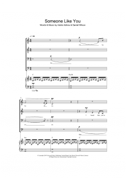 page one of Someone Like You (TTBB Choir)
