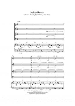page one of In My Room (arr. Jeremy Birchall) (SATB Choir)