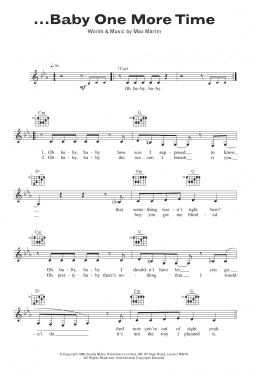 page one of ...Baby One More Time (Lead Sheet / Fake Book)