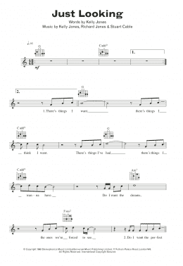 page one of Just Looking (Lead Sheet / Fake Book)