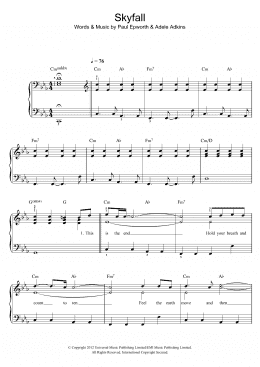 page one of Skyfall (Easy Piano)