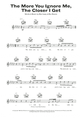 page one of The More You Ignore Me, The Closer I Get (Lead Sheet / Fake Book)