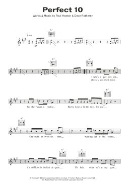page one of Perfect 10 (Lead Sheet / Fake Book)