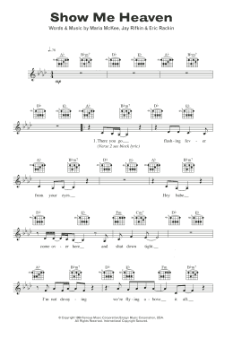 page one of Show Me Heaven (Lead Sheet / Fake Book)