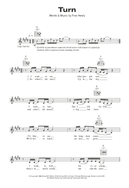 page one of Turn (Lead Sheet / Fake Book)