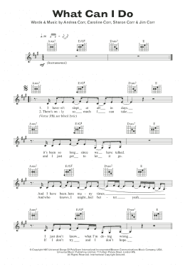 page one of What Can I Do (Lead Sheet / Fake Book)