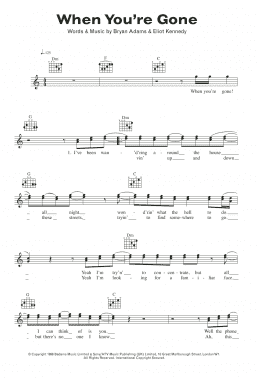 page one of When You're Gone (Lead Sheet / Fake Book)
